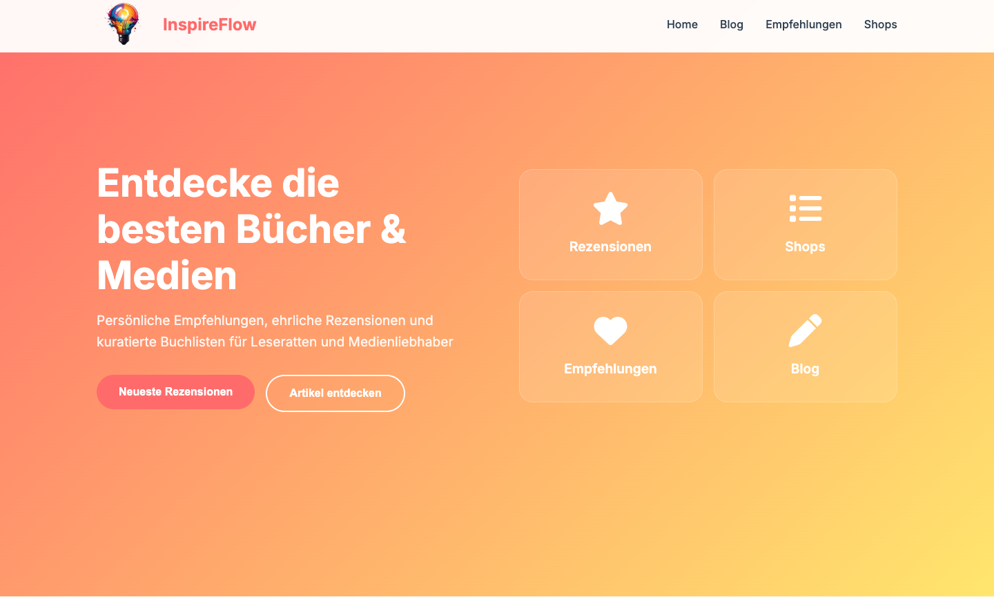 InspireFlow Startseite